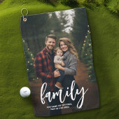 Volledige foto - Verticale aangepaste tekst voor d Golfhanddoek