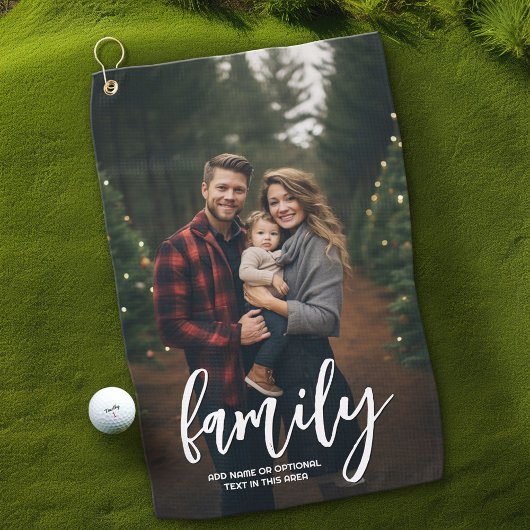 Volledige foto - Verticale aangepaste tekst voor d Golfhanddoek