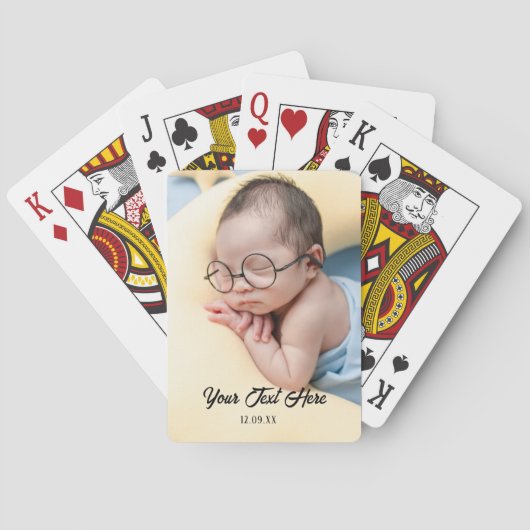 Volledige foto - Verticale aangepaste tekstreekkaa Pokerkaarten (Achterkant)