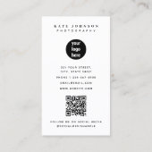 Volledige foto Verticale Fotografie Business Logo Visitekaartje (Achterkant)