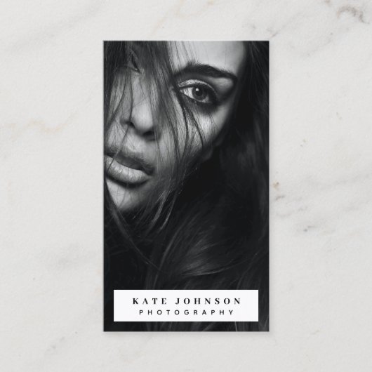 Volledige foto Verticale Fotografie Business Logo Visitekaartje (Voorkant)