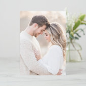Volledige foto verticale vellum overlay achtergron save the date (Staand voorkant)