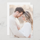 Volledige foto verticale vellum overlay achtergron save the date (Voorkant / Achterkant)