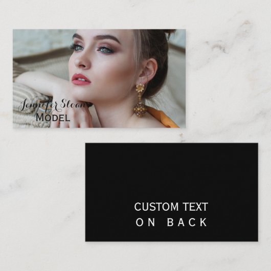 Volledige foto-Visitekaartje | Model Designer Styl Visitekaartje (Voorkant / Achterkant)