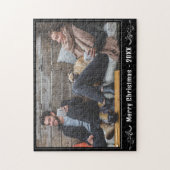 Volledige foto Vrolijk kerstfeest met gebladerte Legpuzzel (Verticaal)