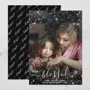 Volledige foto zonder extra kerstmis feestdagenkaart