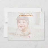 Volledige fotobabynursery briefkaart (Voorkant)