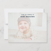 Volledige fotobabynursery briefkaart (Voorkant)