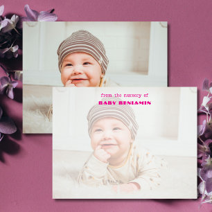 Volledige fotobabynursery schrijfwaren notitiekaar kaart