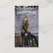 Volledige Fotografie Foto Zwart & Wit Script Visitekaartje (Voorkant)