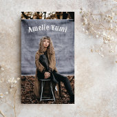 Volledige Fotografie Foto Zwart & Wit Script Visitekaartje