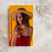 Volledige Fotomodel Fotografie Sinaasappel & Rood  Visitekaartje