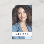 Volledige fotonmoderne minimalistische QR-code wit Visitekaartje (Voorkant)