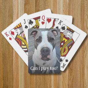 Volledige fotosjabloon grappig huisdier pokerkaarten