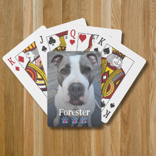 Volledige fototemplate huisdierherinnering pokerkaarten