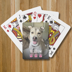 Volledige fototemplate huisdierherinnering pokerkaarten