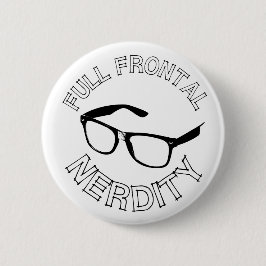 Volledige frontale nerditeit ronde button 5,7 cm