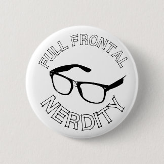 Volledige frontale nerditeit ronde button 5,7 cm
