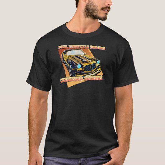 Volledige gashendel dromen, geruite schema's Motor T-shirt (Voorkant)