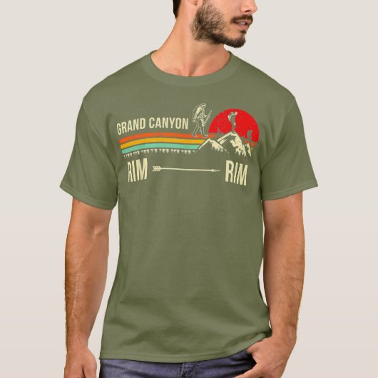 Volledige Grand Canyon Hike - Hiking Gift - Mannen T-shirt (Voorkant)