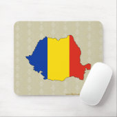 Volledige grootte Roemeense vlaggenkaart Muismat (Met muis)