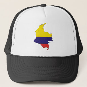 Volledige grootte van de Colombiaanse vlaggenkaart Trucker Pet