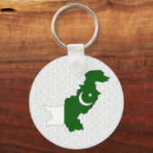 Volledige grootte van de Pakistaanse vlaggenkaart Sleutelhanger (Voorkant)