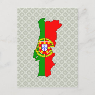 Volledige grootte van de vlaggenkaart voor Portuga Briefkaart