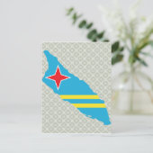 Volledige grootte vlag Aruba-vlag Briefkaart (Staand voorkant)