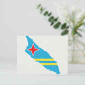 Volledige grootte vlag Aruba-vlag Briefkaart (Staand voorkant)