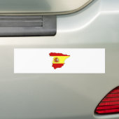 Volledige grootte vlag Spanje Bumpersticker (Op auto)
