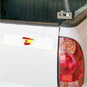 Volledige grootte vlag Spanje Bumpersticker (Op Truck)