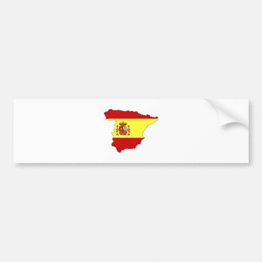 Volledige grootte vlag Spanje Bumpersticker (Voorkant)