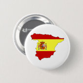 Volledige grootte vlag Spanje Ronde Button 5,7 Cm (Voorkant /achterkant)