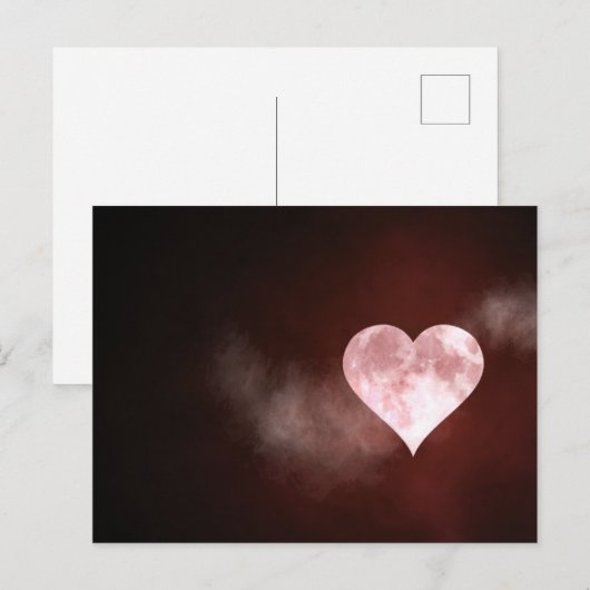 Volledige hartmaan briefkaart (Voorkant / Achterkant)
