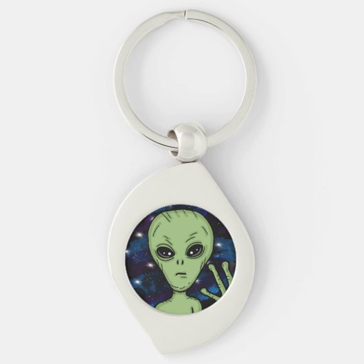 Volledige informatieverschaffing nu Alien en UFO Sleutelhanger (Voorkant)
