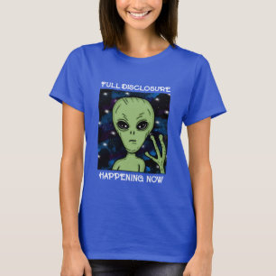 Volledige informatieverschaffing nu Alien en UFO T-shirt