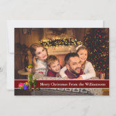 Volledige kaartfoto's en Elf met rode tekstband Feestdagenkaart (Voorkant)