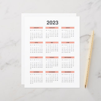 Volledige Kalender 2023 start vanaf maandag
