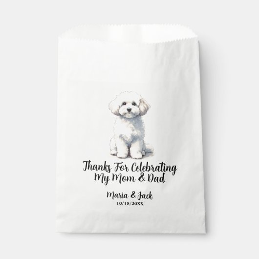 Volledige Kleur Bichon Pet Bruiloft Bedankzakje (Voorkant)