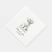 Volledige Kleur Bichon Pet Bruiloft Servet (Hoek)