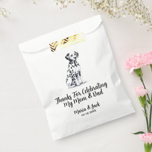 Volledige kleur Dalmatische huisdier bruiloft Bedankzakje (Gezegeld)