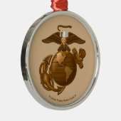 Volledige kleur EGA - Bronze Metalen Ornament (Rechts)