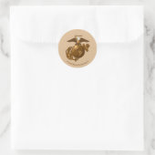 Volledige kleur EGA - Bronze Ronde Sticker (Tas)