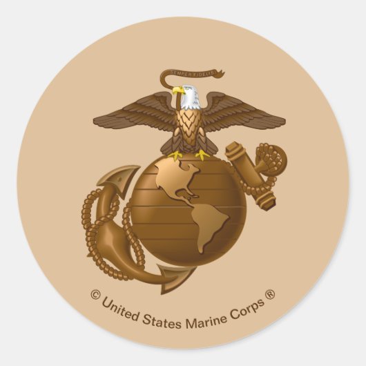 Volledige kleur EGA - Bronze Ronde Sticker (Voorkant)