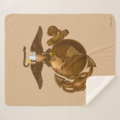 Volledige kleur EGA - Bronze Sherpa Deken (Voorkant (horizontaal))