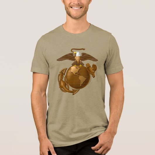 Volledige kleur EGA - Bronze Tri-Blend Shirt (Voorkant)