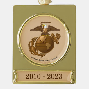 Volledige kleur EGA - Bronze Verguld Banner Ornament