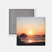 Volledige Kleur Gezicht Rock Sunset Oregon Kustmag Magneet (Voorkant / Achterkant)