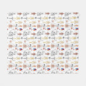 Volledige kleur medische grafieken fleece deken (Voorkant (Horizontaal))